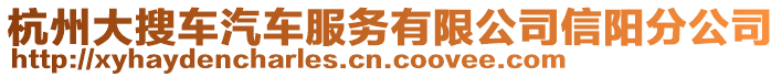 杭州大搜車汽車服務有限公司信陽分公司