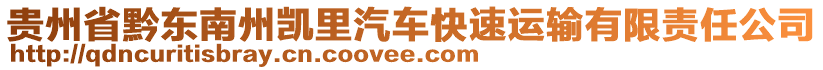 貴州省黔東南州凱里汽車快速運輸有限責任公司