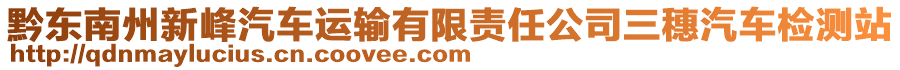 黔東南州新峰汽車(chē)運(yùn)輸有限責(zé)任公司三穗汽車(chē)檢測(cè)站