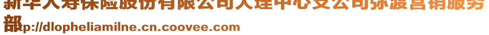 新華人壽保險股份有限公司大理中心支公司彌渡營銷服務
部