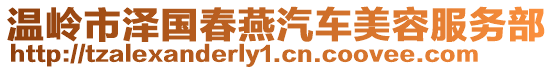 溫嶺市澤國春燕汽車美容服務部