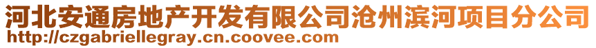 河北安通房地產(chǎn)開發(fā)有限公司滄州濱河項(xiàng)目分公司