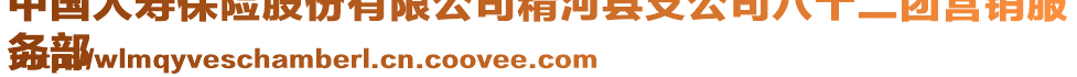 中國人壽保險股份有限公司精河縣支公司八十二團營銷服
務(wù)部