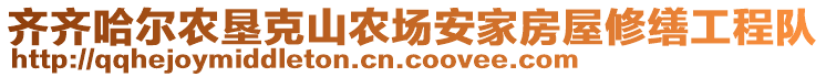 齊齊哈爾農(nóng)墾克山農(nóng)場安家房屋修繕工程隊