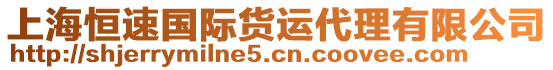 上海恒速國際貨運代理有限公司
