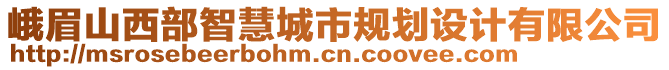 峨眉山西部智慧城市規(guī)劃設(shè)計有限公司