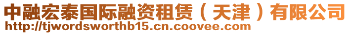 中融宏泰國(guó)際融資租賃（天津）有限公司