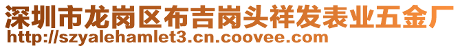 深圳市龍崗區(qū)布吉崗頭祥發(fā)表業(yè)五金廠