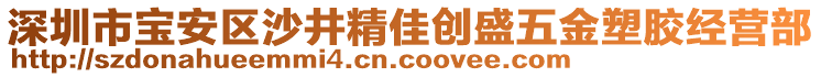 深圳市寶安區(qū)沙井精佳創(chuàng)盛五金塑膠經(jīng)營部