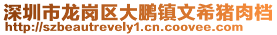 深圳市龍崗區(qū)大鵬鎮(zhèn)文希豬肉檔