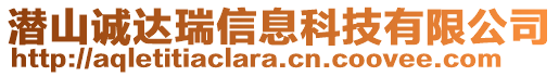 潜山诚达瑞信息科技有限公司