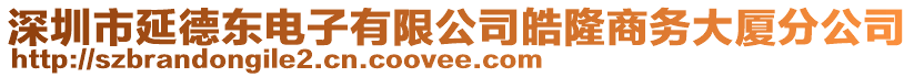 深圳市延德東電子有限公司皓隆商務(wù)大廈分公司