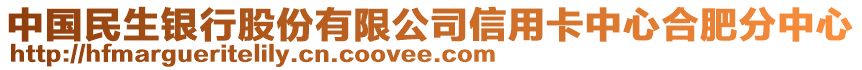 中國民生銀行股份有限公司信用卡中心合肥分中心