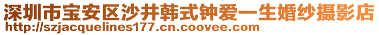 深圳市寶安區(qū)沙井韓式鐘愛(ài)一生婚紗攝影店