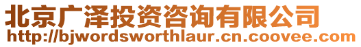 北京廣澤投資咨詢有限公司