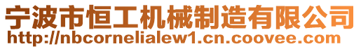 寧波市恒工機械制造有限公司