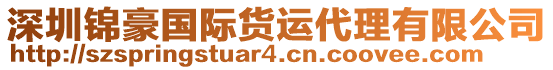 深圳錦豪國(guó)際貨運(yùn)代理有限公司