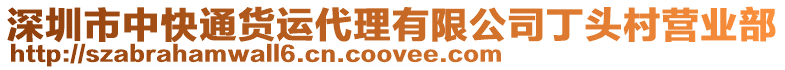 深圳市中快通貨運(yùn)代理有限公司丁頭村營業(yè)部