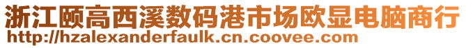浙江頤高西溪數(shù)碼港市場(chǎng)歐顯電腦商行