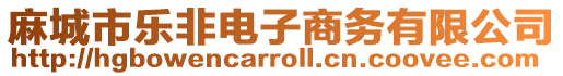 麻城市樂非電子商務有限公司