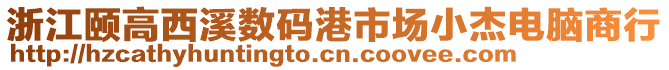 浙江頤高西溪數碼港市場小杰電腦商行