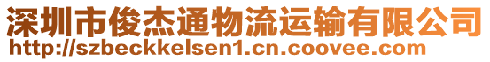 深圳市俊杰通物流運輸有限公司