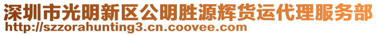 深圳市光明新區公明勝源輝貨運代理服務部