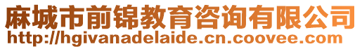 麻城市前錦教育咨詢有限公司