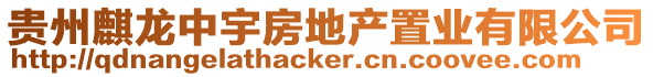 貴州麒龍中宇房地產(chǎn)置業(yè)有限公司