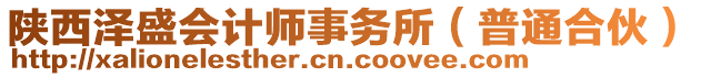 陜西澤盛會計師事務所（普通合伙）