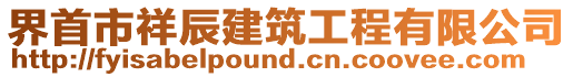 界首市祥辰建筑工程有限公司