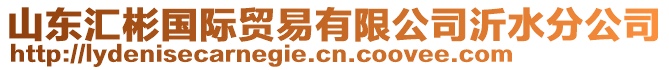 山東匯彬國際貿易有限公司沂水分公司