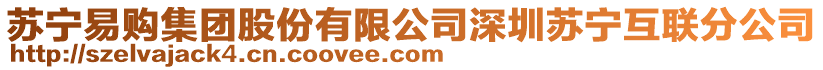 蘇寧易購集團(tuán)股份有限公司深圳蘇寧互聯(lián)分公司