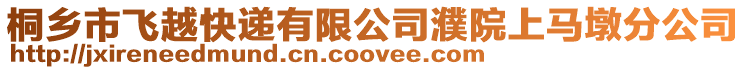 桐鄉市飛越快遞有限公司濮院上馬墩分公司