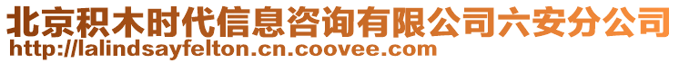 北京積木時代信息咨詢有限公司六安分公司
