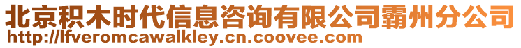 北京積木時代信息咨詢有限公司霸州分公司