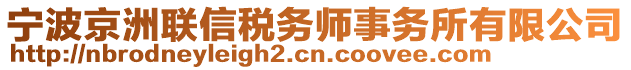 寧波京洲聯(lián)信稅務(wù)師事務(wù)所有限公司