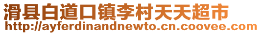 滑縣白道口鎮李村天天超市