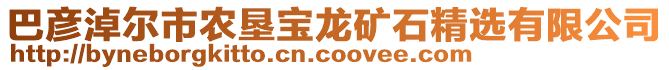 巴彥淖爾市農(nóng)墾寶龍礦石精選有限公司