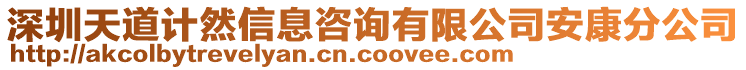 深圳天道計(jì)然信息咨詢有限公司安康分公司