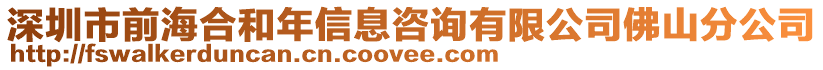 深圳市前海合和年信息咨詢有限公司佛山分公司