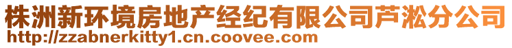 株洲新環(huán)境房地產(chǎn)經(jīng)紀(jì)有限公司蘆淞分公司