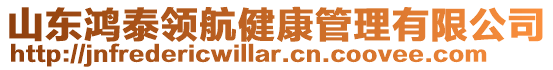 山東鴻泰領(lǐng)航健康管理有限公司