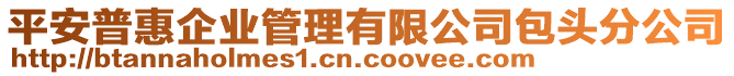 平安普惠企業(yè)管理有限公司包頭分公司