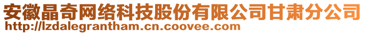 安徽晶奇網(wǎng)絡(luò)科技股份有限公司甘肅分公司