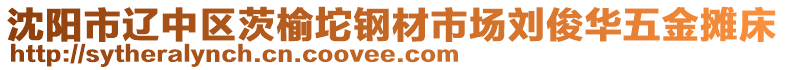 沈陽市遼中區(qū)茨榆坨鋼材市場(chǎng)劉俊華五金攤床