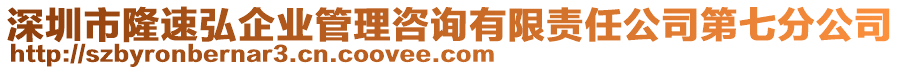 深圳市隆速弘企業(yè)管理咨詢有限責(zé)任公司第七分公司