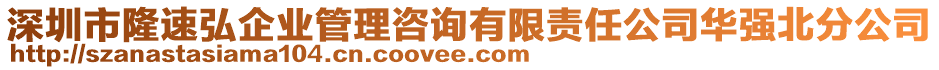 深圳市隆速弘企業(yè)管理咨詢有限責(zé)任公司華強(qiáng)北分公司