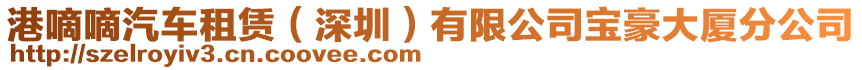 港嘀嘀汽車租賃(深圳)有限公司寶豪大廈分公司