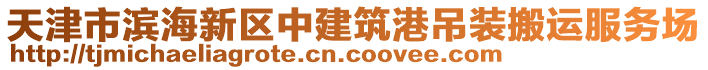天津市濱海新區中建筑港吊裝搬運服務場